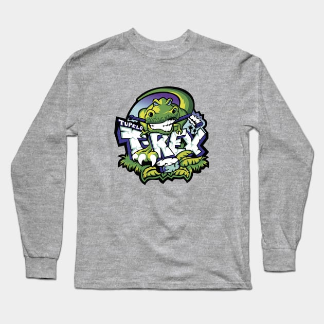 Defunct Tupelo T-Rex Hockey 1998 Long Sleeve T-Shirt by LocalZonly